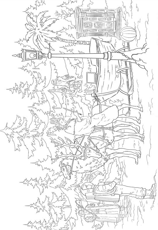 coloriage narnia la sorciere blanche et edmund